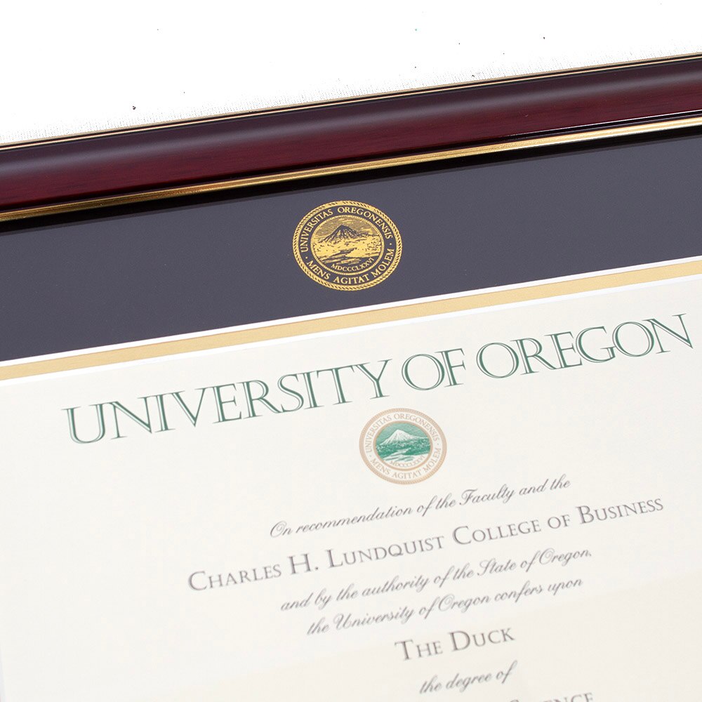 Oregon Seal, Josten's, Brown, Frames & Albums, Grad, Diploma Frame, Classic, Mahogany, Gold Foil, Seal, 909477